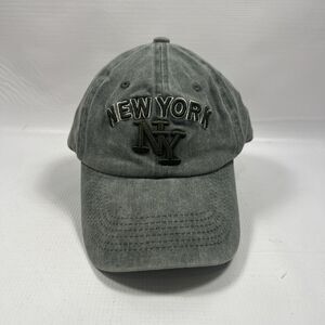 T&T New York NY Logo Cap Adult Adjustable Gray Embroidered Hat